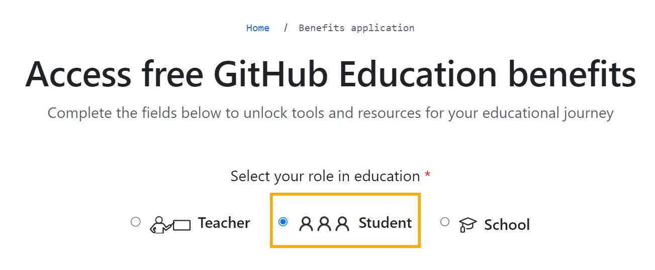 Select your role in education